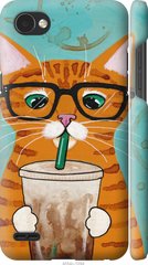 Чехол на LG Q6 Зеленоглазый кот в очках "4054c-1094-7105"