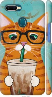 Чехол на Oppo A5S Зеленоглазый кот в очках "4054c-1892-7105"