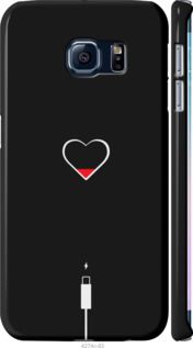 Чехол на Samsung Galaxy S6 Edge G925F Подзарядка сердца "4274c-83-7105"