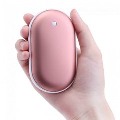Грелка-повербанк для рук на 5000 mAh Pebble Hand Warmer PowerBank Pink
