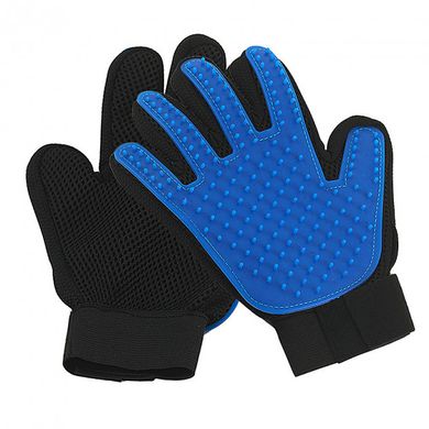Перчатка для вычесывания шерсти True Touch UTM Черно-синяя