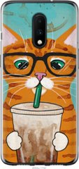 Чехол на OnePlus 7 Зеленоглазый кот в очках "4054u-1740-7105"