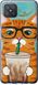 Чехол на Oppo A92S Зеленоглазый кот в очках "4054u-1926-7105"