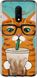 Чехол на OnePlus 7 Зеленоглазый кот в очках "4054u-1740-7105"