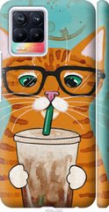 Чехол на Realme 8 Зеленоглазый кот в очках "4054c-2303-7105"