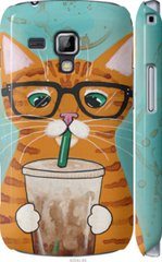 Чехол на Samsung Galaxy S Duos s7562 Зеленоглазый кот в очках "4054c-84-7105"