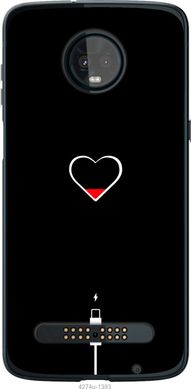 Чехол на Motorola Moto Z3 Подзарядка сердца "4274u-2101-7105"