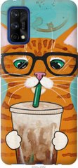 Чехол на Realme 7 Pro Зеленоглазый кот в очках "4054u-2082-7105"