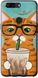 Чехол на OnePlus 5T Зеленоглазый кот в очках "4054u-1352-7105"