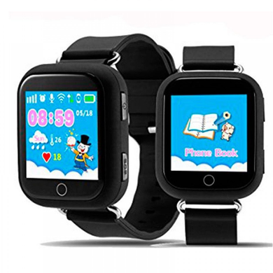 Детские умные смарт часы с GPS Smart Baby Watch Q100 Чёрные