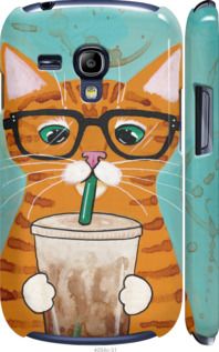 Чехол на Galaxy S3 mini Зеленоглазый кот в очках "4054c-31-7105"