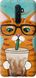 Чехол на Oppo Reno Ace Зеленоглазый кот в очках "4054u-1964-7105"
