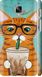 Чехол на OnePlus 3 Зеленоглазый кот в очках "4054c-334-7105"