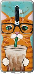 Чехол на Oppo Reno 2Z Зеленоглазый кот в очках "4054u-1867-7105"