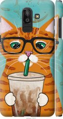 Чехол на Samsung Galaxy J8 2018 Зеленоглазый кот в очках "4054c-1511-7105"