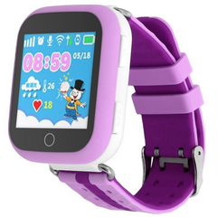 Детские умные смарт часы с GPS Smart Baby Watch Q100 Сиреневые