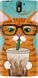 Чехол на OnePlus 1 Зеленоглазый кот в очках "4054u-379-7105"