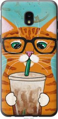 Чехол на Samsung Galaxy J7 2018 Зеленоглазый кот в очках "4054u-1502-7105"