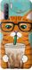 Чехол на Oppo Reno 3 Зеленоглазый кот в очках "4054u-1901-7105"