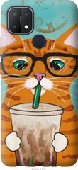 Чехол на Oppo A15 Зеленоглазый кот в очках "4054u-2119-7105"