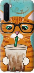 Чехол на OnePlus Nord Зеленоглазый кот в очках "4054u-2046-7105"