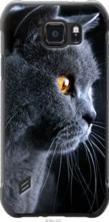 Чехол на Samsung Galaxy S6 active G890 Красивый кот "3038u-331-7105"