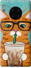 Чехол на Huawei Mate 30 Pro Зеленоглазый кот в очках "4054u-1796-7105"