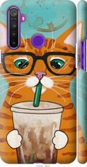 Чехол на Realme 5 Зеленоглазый кот в очках "4054c-1862-7105"