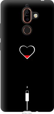 Чехол на Nokia 7 Plus Подзарядка сердца "4274u-1354-7105"