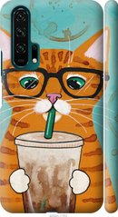 Чехол на Huawei Honor 20 Pro Зеленоглазый кот в очках "4054c-1702-7105"