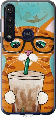 Чехол на Motorola G8 Plus Зеленоглазый кот в очках "4054u-1837-7105"