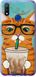 Чехол на Realme 3 Pro Зеленоглазый кот в очках "4054u-1863-7105"