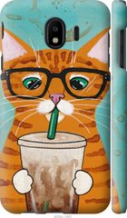 Чехол на Samsung Galaxy J4 2018 Зеленоглазый кот в очках "4054c-1487-7105"
