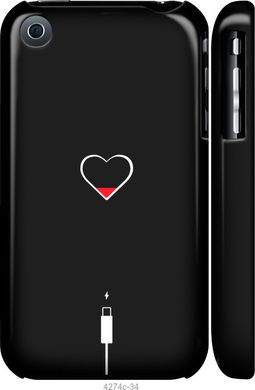 Чехол на Apple iPhone 3Gs Подзарядка сердца "4274c-34-7105"