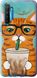 Чехол на Realme XT Зеленоглазый кот в очках "4054u-1868-7105"