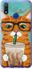 Чехол на Realme X Lite Зеленоглазый кот в очках "4054u-2030-7105"