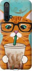 Чехол на Realme X50 Зеленоглазый кот в очках "4054u-1894-7105"