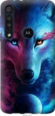 Чехол на Motorola One Macro Арт-волк "3999u-1812-7105"