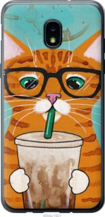 Чехол на Samsung Galaxy J3 2018 Зеленоглазый кот в очках "4054u-1501-7105"