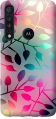 Чехол на Motorola One Macro Листья "2235u-1812-7105"