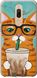 Чехол на M6T Зеленоглазый кот в очках "4054u-1536-7105"