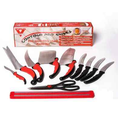 Набор кухонных ножей Contour Pro UTM Knives + магнитная рейка (11 предметов)