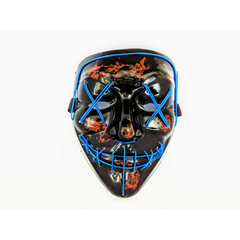Неоновая маска Purge Mask Судная ночь Синяя