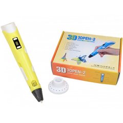 3D ручка PEN-2 UTM c LCD дисплеем и набором пластика Желтая