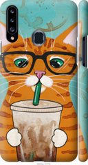 Чехол на Samsung Galaxy A20s A207F Зеленоглазый кот в очках "4054c-1775-7105"