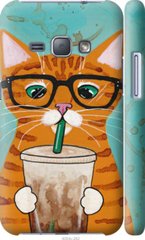 Чехол на Samsung Galaxy J1 (2016) Duos J120H Зеленоглазый кот в очках "4054c-262-7105"