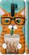Чехол на Xiaomi Redmi 9 Зеленоглазый кот в очках "4054c-2019-7105"