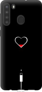 Чехол на Samsung Galaxy A21 Подзарядка сердца "4274u-1841-7105"