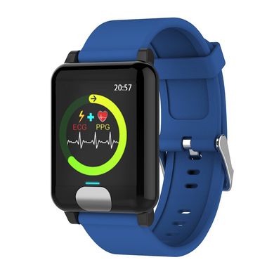 Фитнес браслет Smart Band H4C Тонометр + ЭКГ + PPG Синий (Color Screen)