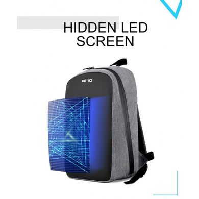 LED Рюкзак с анимационным дисплеем ID&ND A1 2019 Серый + Powerbank в подарок